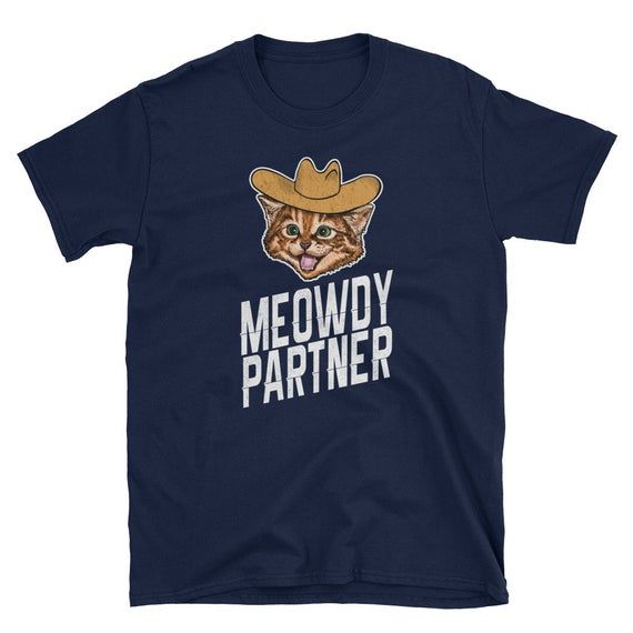 Cat Shirt Meowdy Partner Funny Cat Shirt Western Cowboy Hat Farmer Howdy Kitten Cat Lover Gift