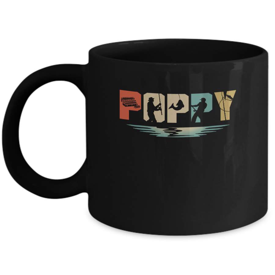 Vintage Fishing Poppy Father’s Day Gift Mug