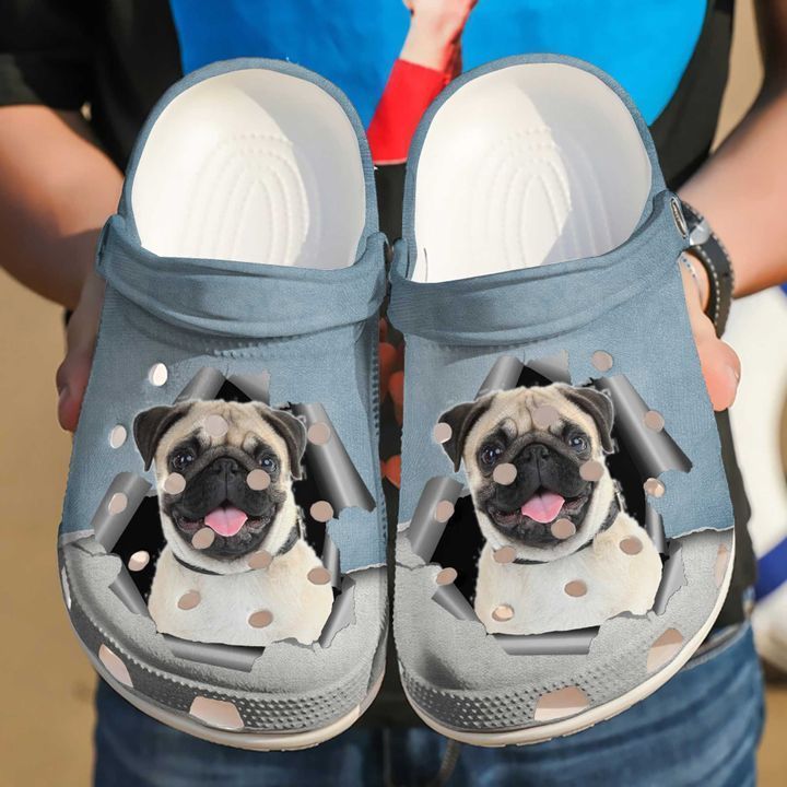 Personalized Pug Mama Crocsy Shoes For Mens And Womens