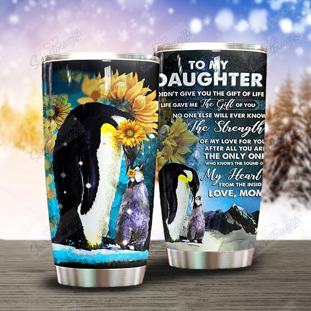 Personalized To My Daughter Penguin Gs-Cl-Ml2503 Stainless Steel Tumbler Customize Name, Text, Number