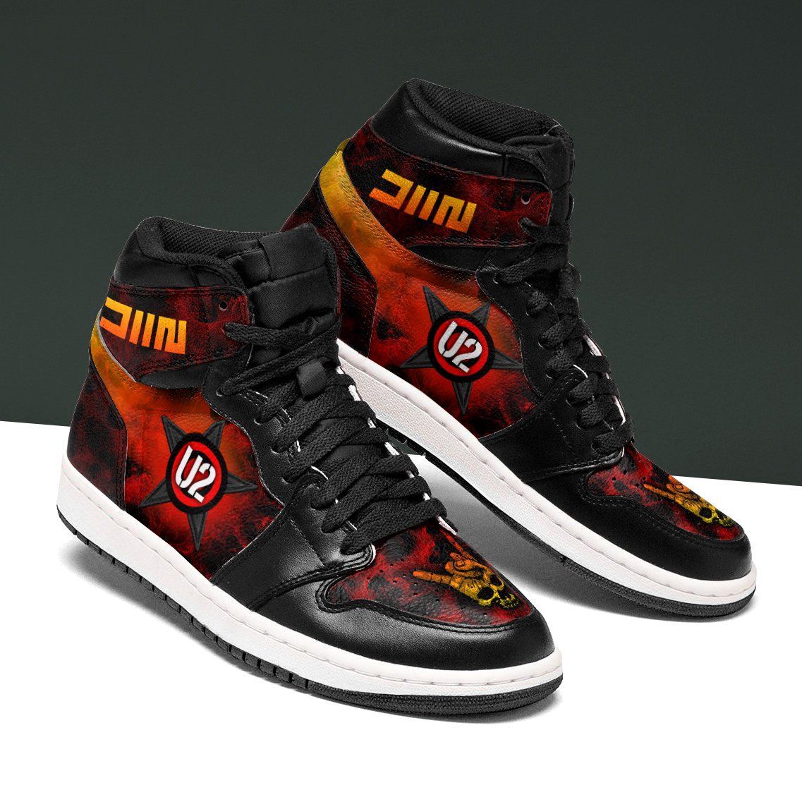 U2 Rock Men Jordan Shoes Unique U2 Custom Sneakers