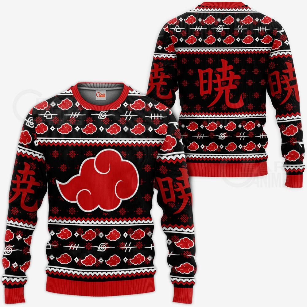 Akatsuki Ugly Christmas Sweater Naruto Anime Custom Xmas Gift Va10 Unisex Men Women