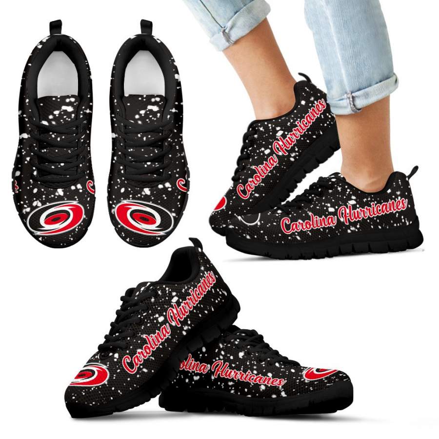 Christmas Snowing Incredible Pattern Carolina Hurricanes Sneakers