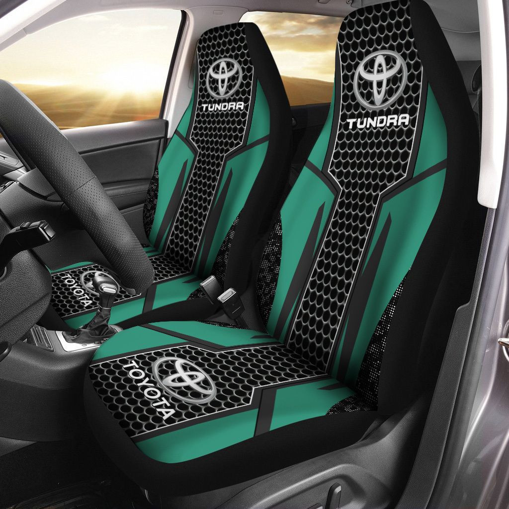 Toyota Tundra Car Seat Cover (Set Of 2) Ver 3 (Green)