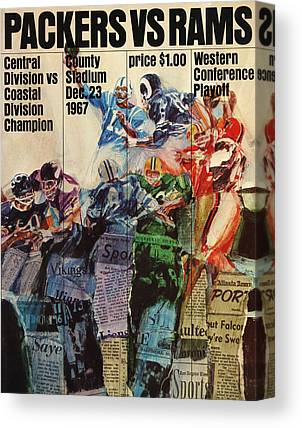 Green Bay Packers Vintage Program 4 Joe Hamilton Canvas Print