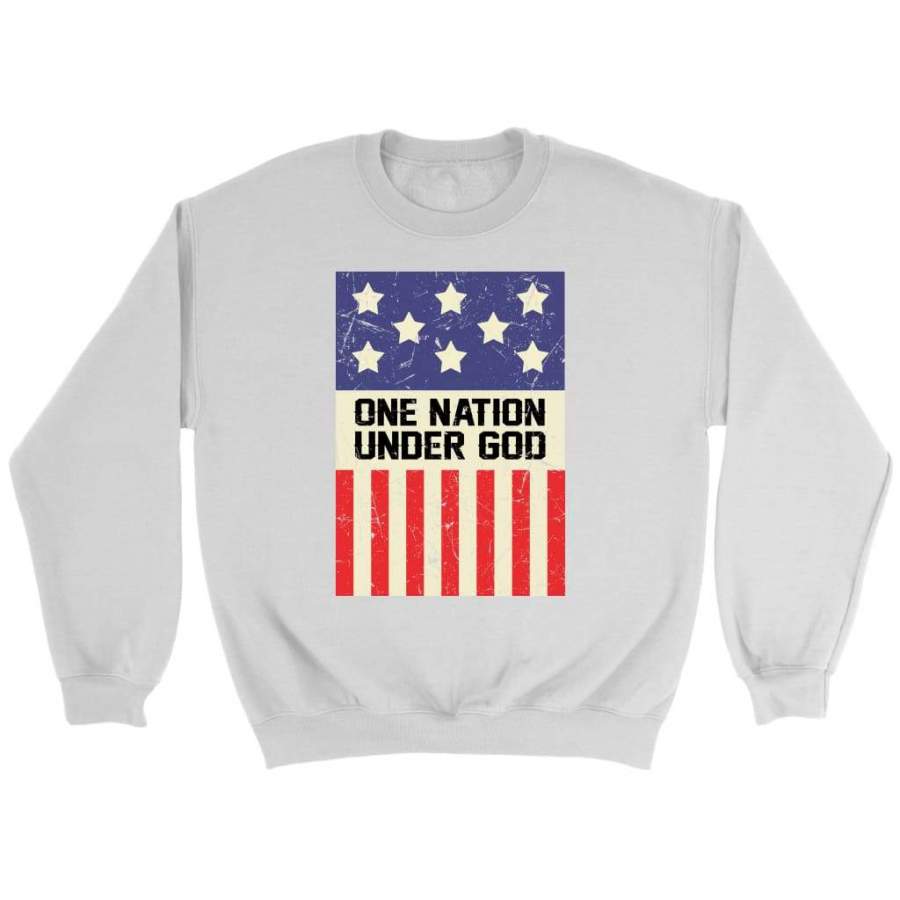 One nation under God American flag sweatshirt