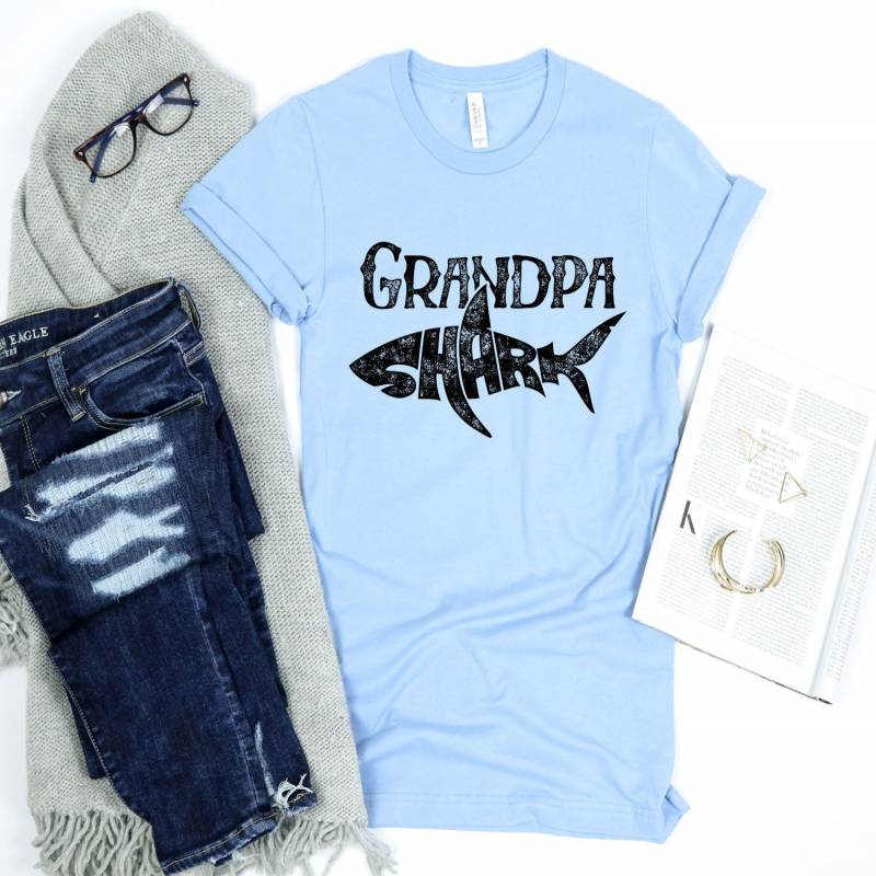 Crushtee Grandpa Shark Shirt Shark Gifts Sharks Fathers Day Gift Grandpa Shirt Shark Lover Gift Cute Shark Shirt Tank Top Hoodie Long Sleeve Hoodie