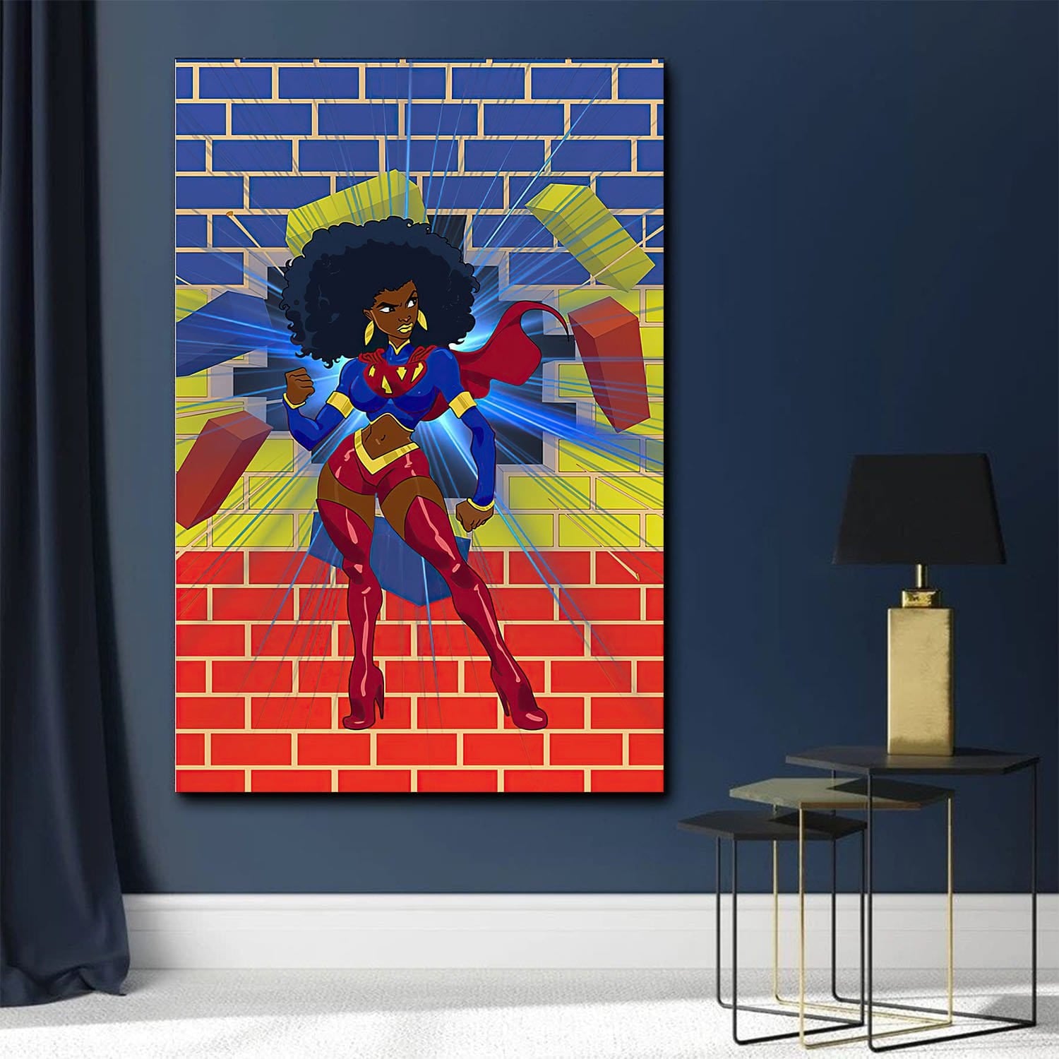 African American Poster Art African Super Woman African Home Decor