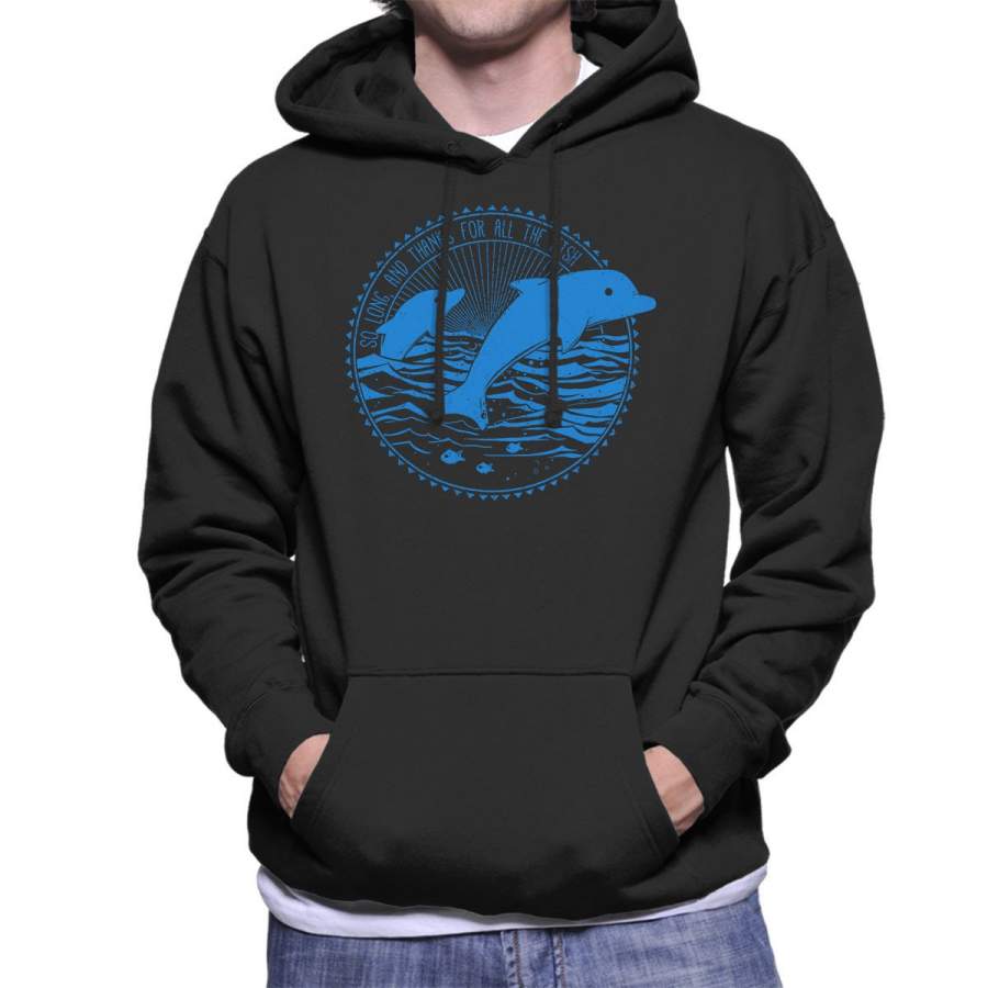 Message From Dolphins Hitchhikers Guide To The Galaxy Men’s Hooded Sweatshirt