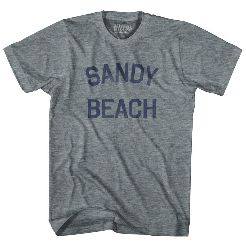 Wyoming Sandy Beach Womens Tri-Blend Junior Cut Vintage T-shirt