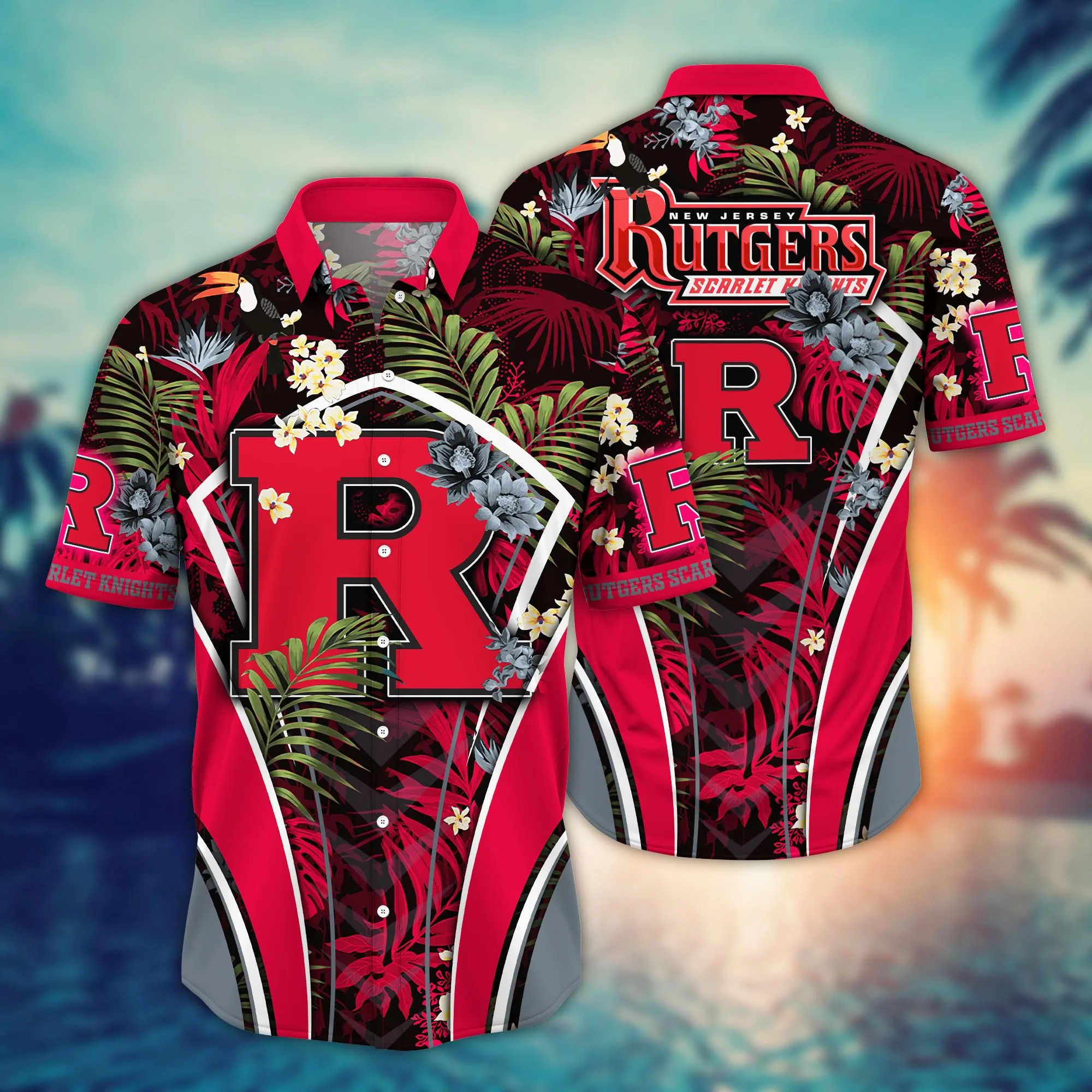 Rutgers Scarlet Knights NCAA Hawaiian Shirt Popsicles Aloha Shirt