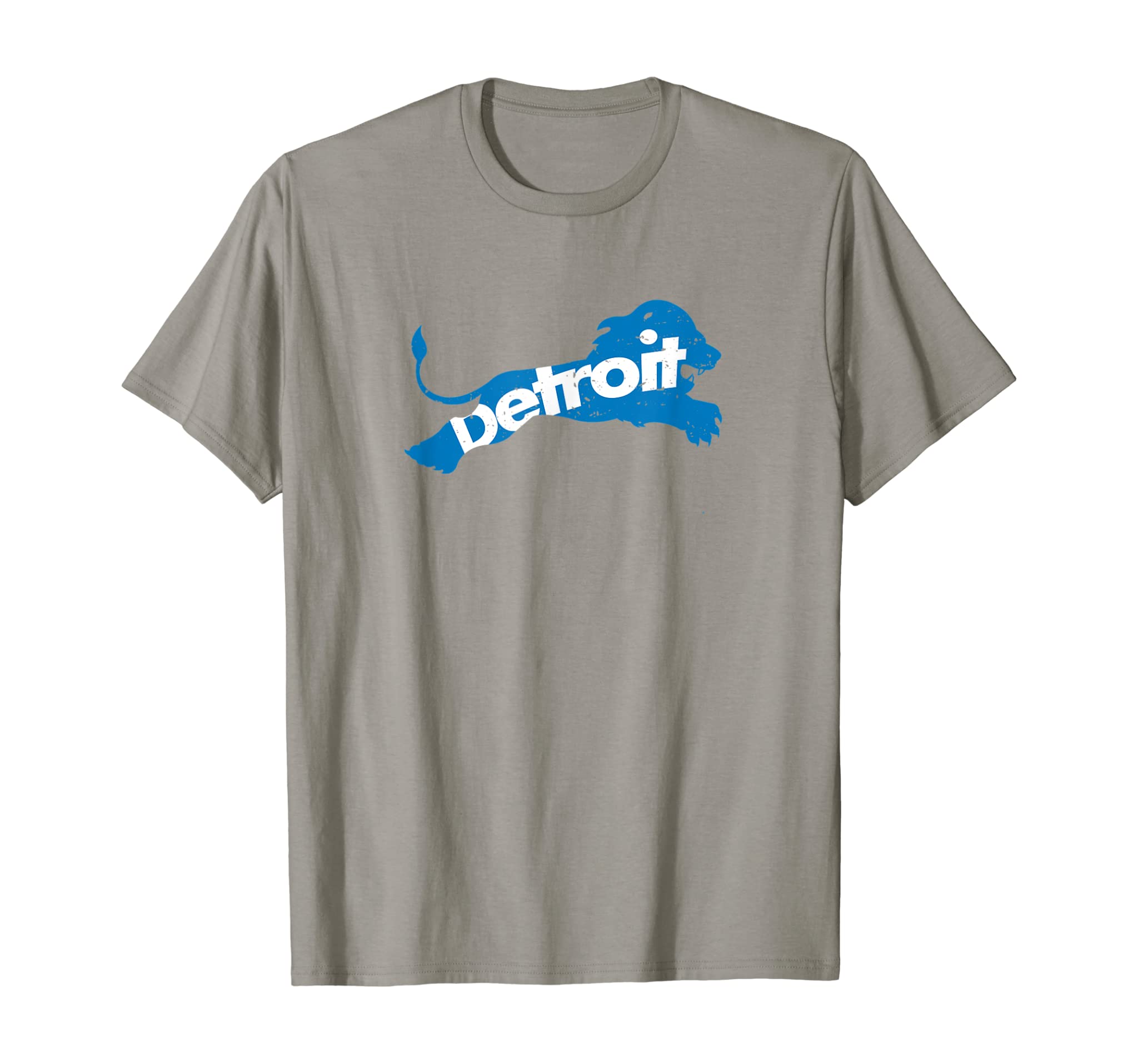 Detroit Football Michigan Lion Vintage Distressed T-Shirt