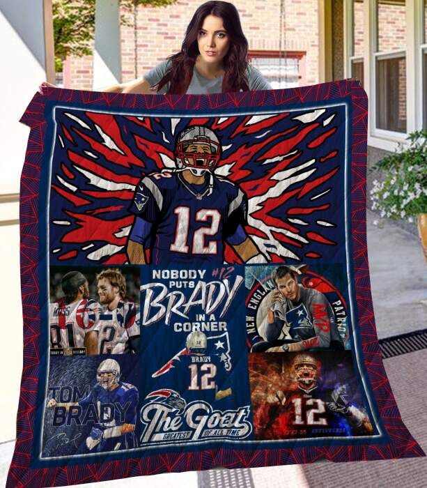 Tom Brady New England Patriots 3D Quilt Blanket, Fleece Blanket