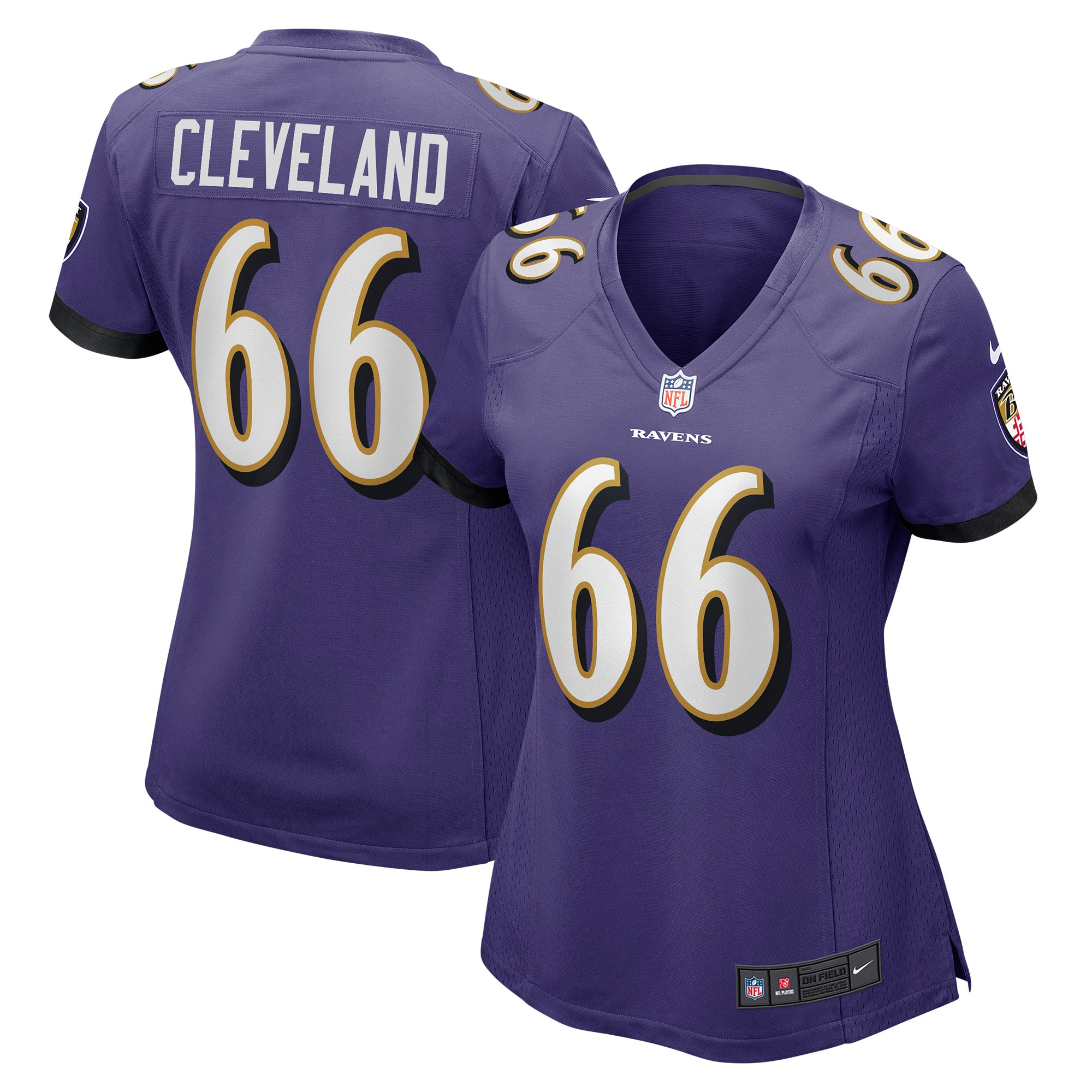 Ben Cleveland Baltimore Ravens Women's Game Jersey – Purple