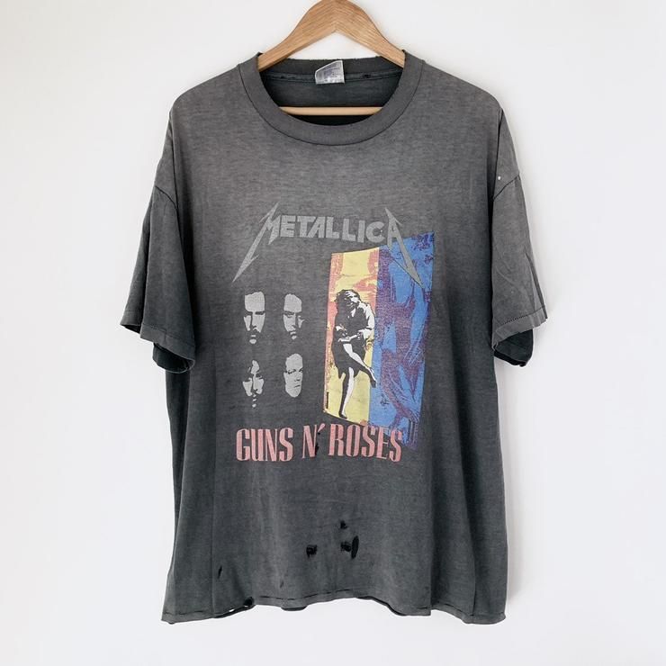 1992 Guns N Roses Metallica Vintage Tour Band Rock Concert 90S 1990S Faded Shirt