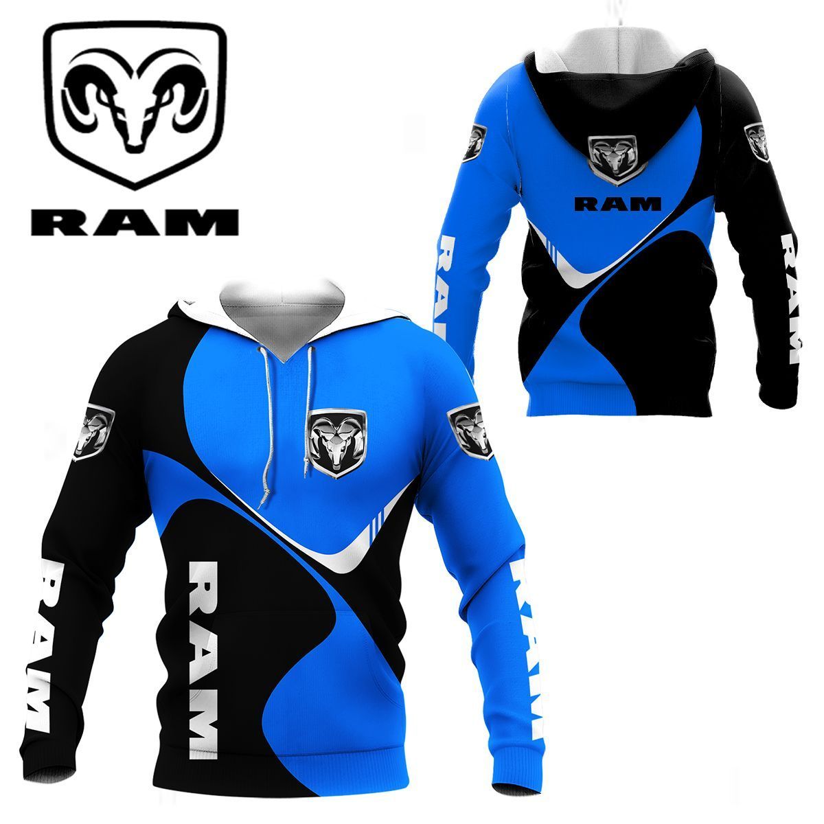 3D All Over Printed Dodge Ram LPH-HT Shirts Ver 2 (Blue)