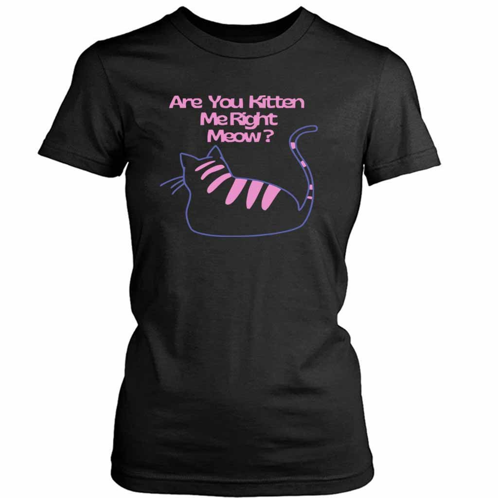 Are You Kitten Me Right Meow Art Women’s Tee T-Shirt