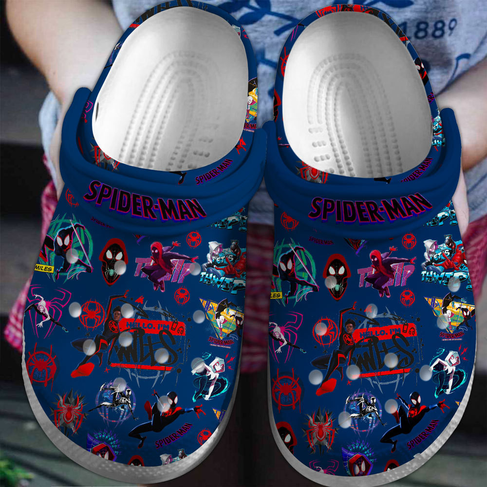 Spider Man Across the Spider-Verse Movie Crocs Crocband Clogs For Men Women and Kids