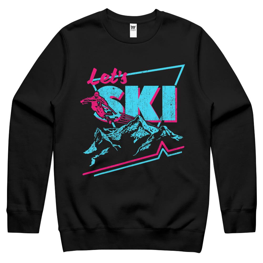 Retro Ski T-Shirt – Vintage 80S 90S Ski Outfit Ski Clothes Crewneck Sweatshirt