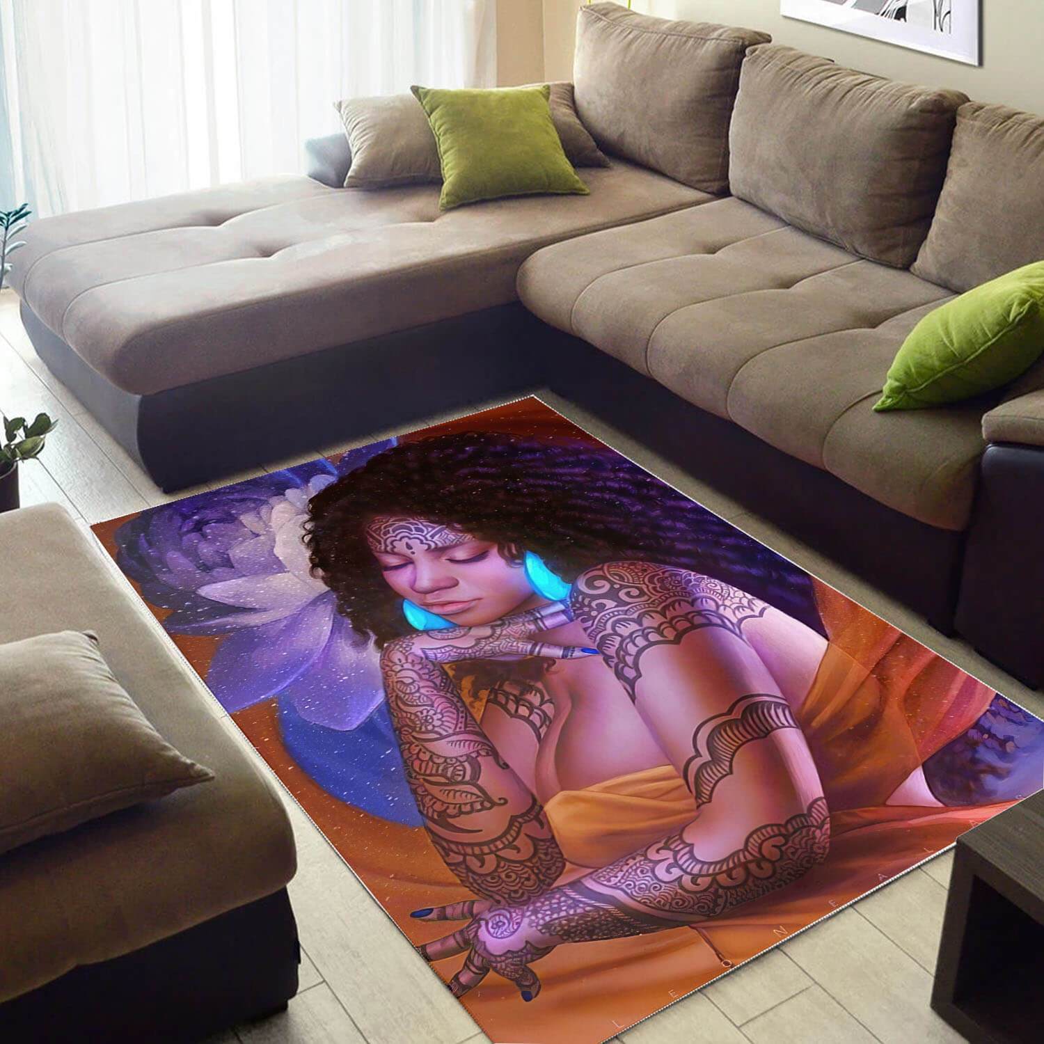 African American Area Rugs Pretty Melanin Girl African Carpet Afrocentric Living Room Ideas WBG30754