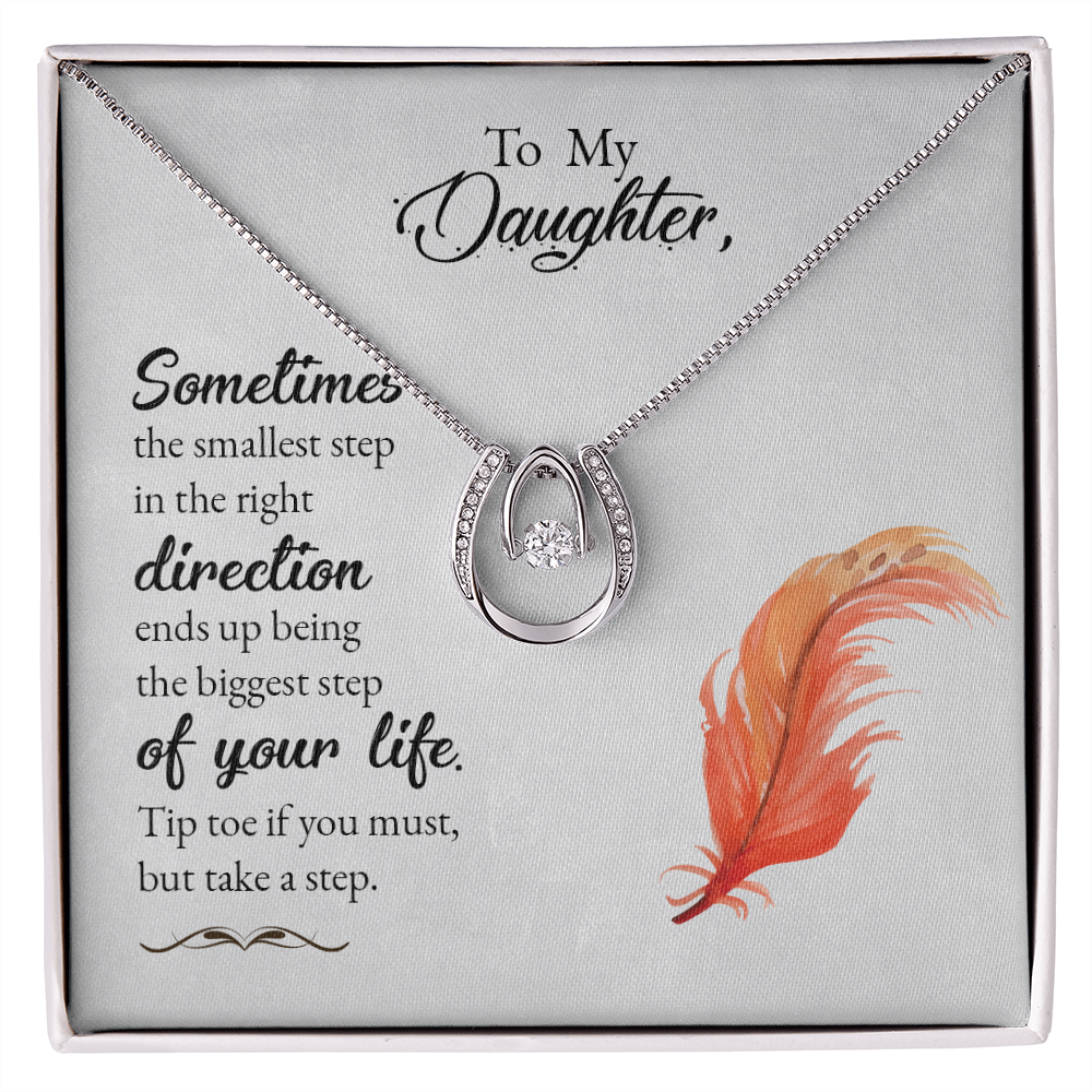 To My Daughter-Sometimes The Smallest Step, Christmas, Christmas Gift, Ornament, Gift For Her, Xmas, Christmas Decoration, Anniversary, Mother’S Day, Wedding Jewelry Gift, To My Daughter-Sometimes The Smallest Step – New