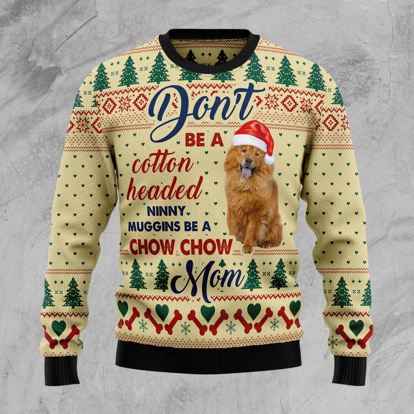 Chow Chow Mom Ugly Christmas Sweater | For Men & Women | Adult | Us5848