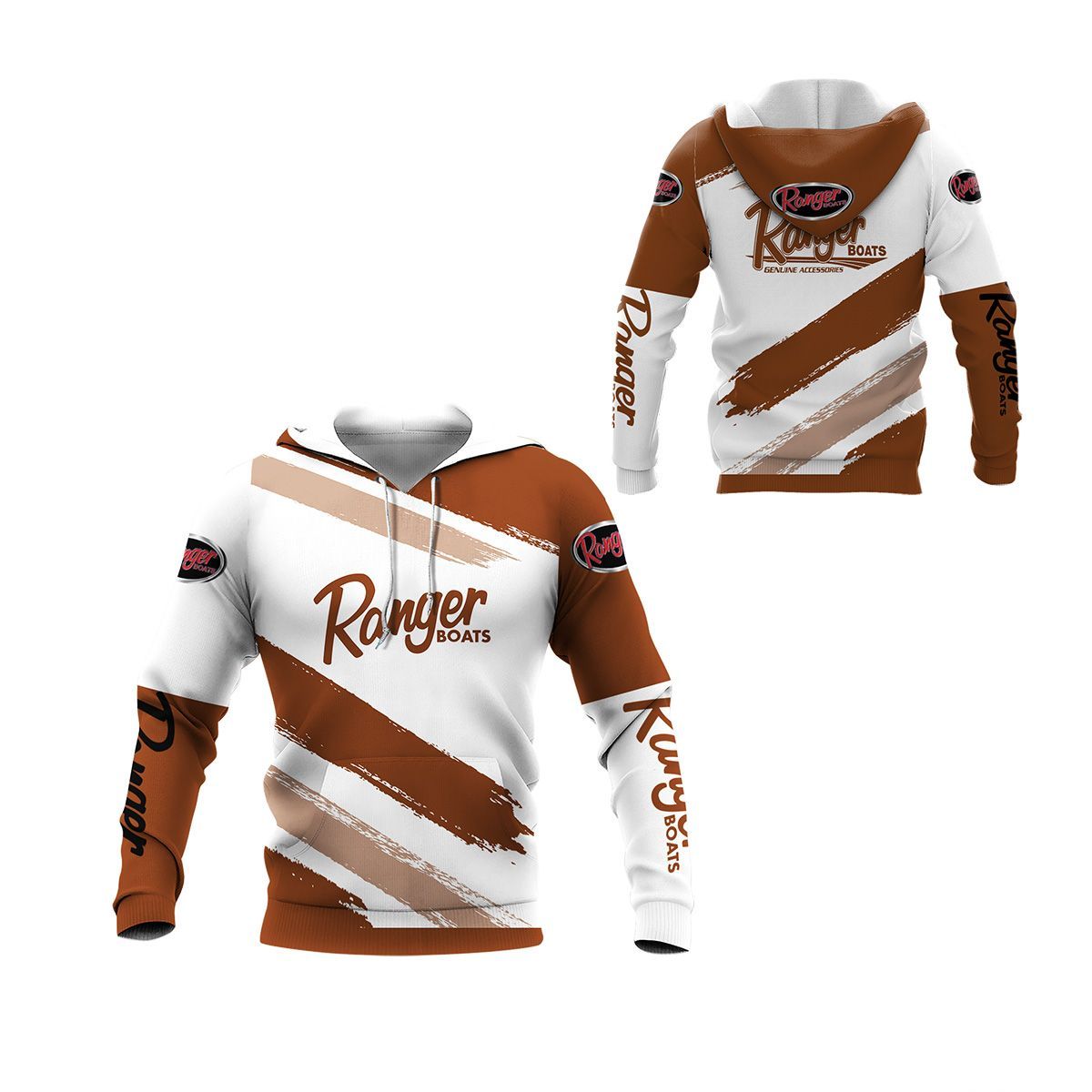 3D All Over Printed Ranger Boats NCT-HT Shirts Ver 3 (Brown)