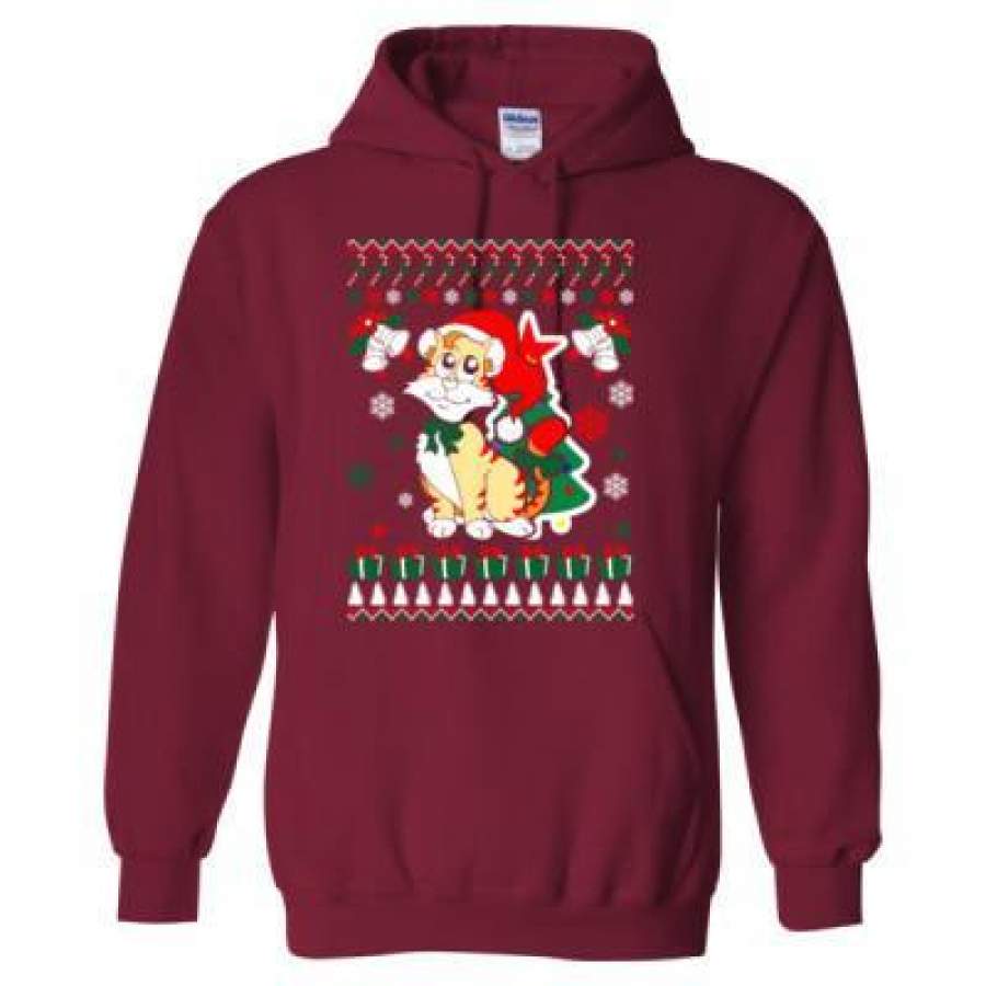 AGR Cat Ugly Christmas Sweater – Heavy Blend™ Hooded Sweatshirt