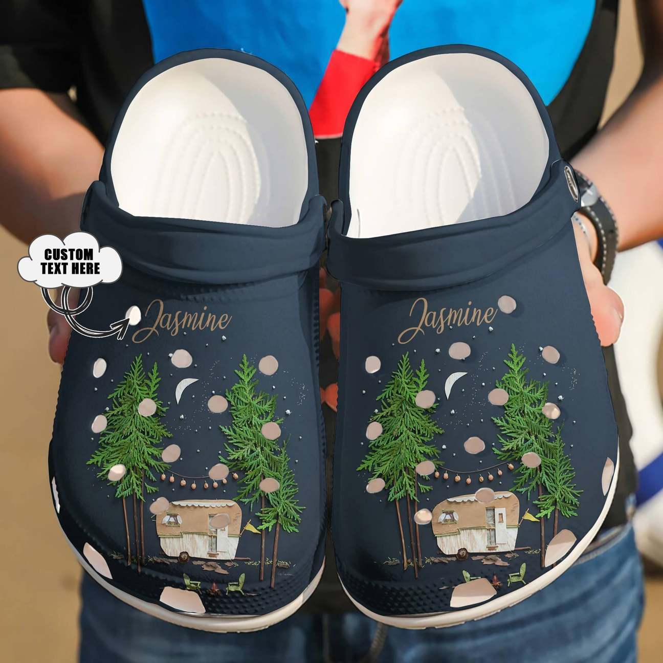 Camping Personalized Clog, Custom Name, Text Love Camping, Fashion Style For Women, Men, Kid, Print 3D