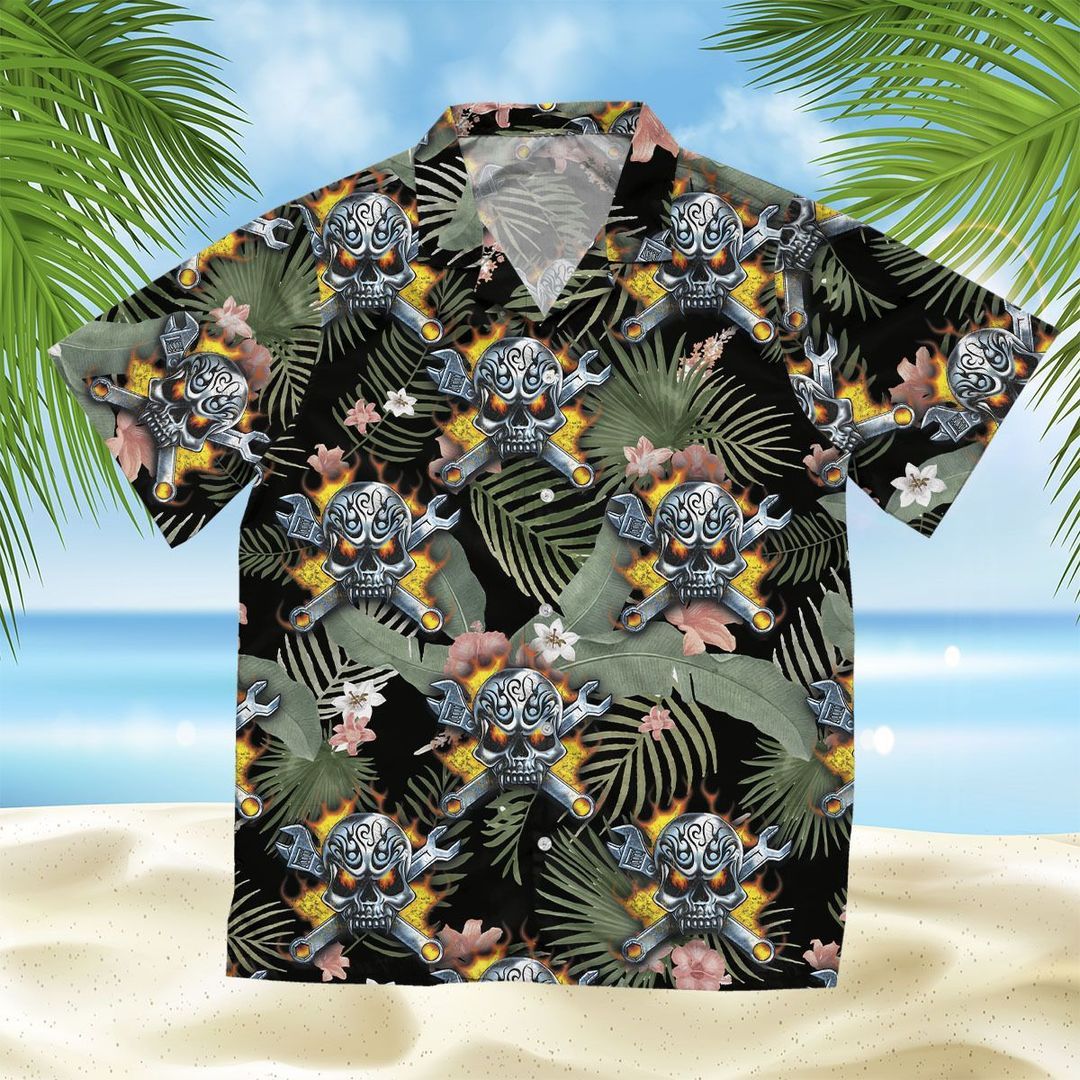 Mechanic Black Nice Design Hawaii Shirt Ha107532