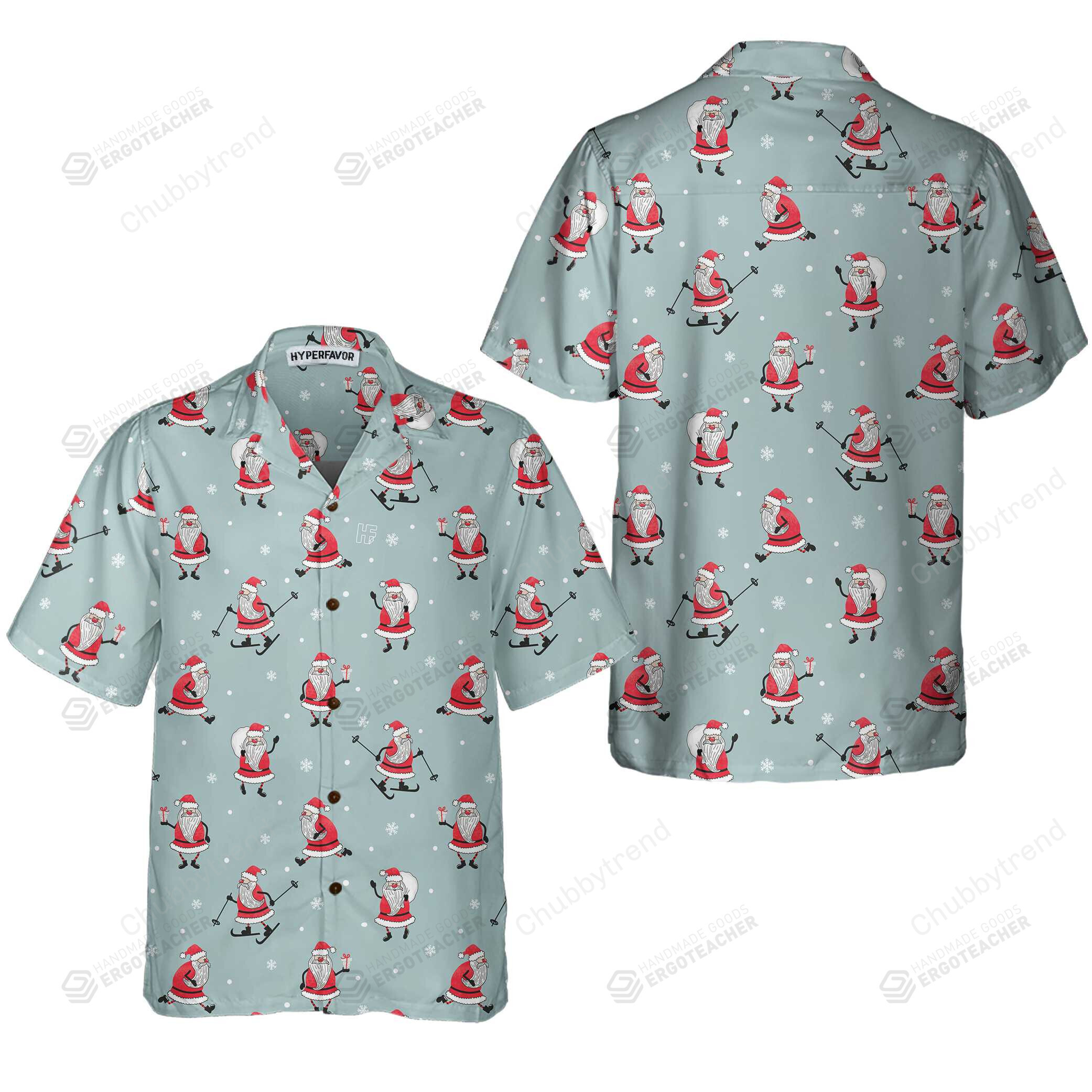 Funny Santa Claus Christmas Hawaii Shirt Ha97891