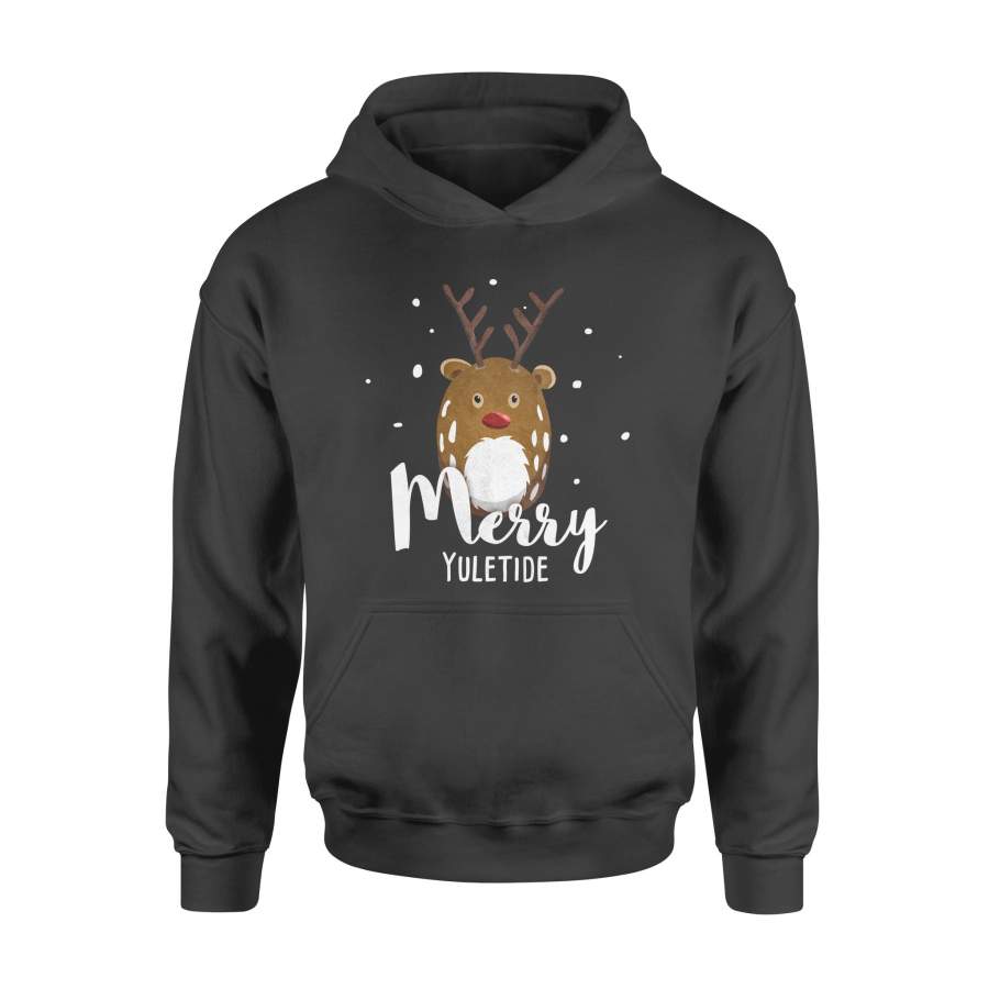 Christmas Gift Idea Cute Reindeer With White Beard   Merry Yuletide – Standard Hoodie