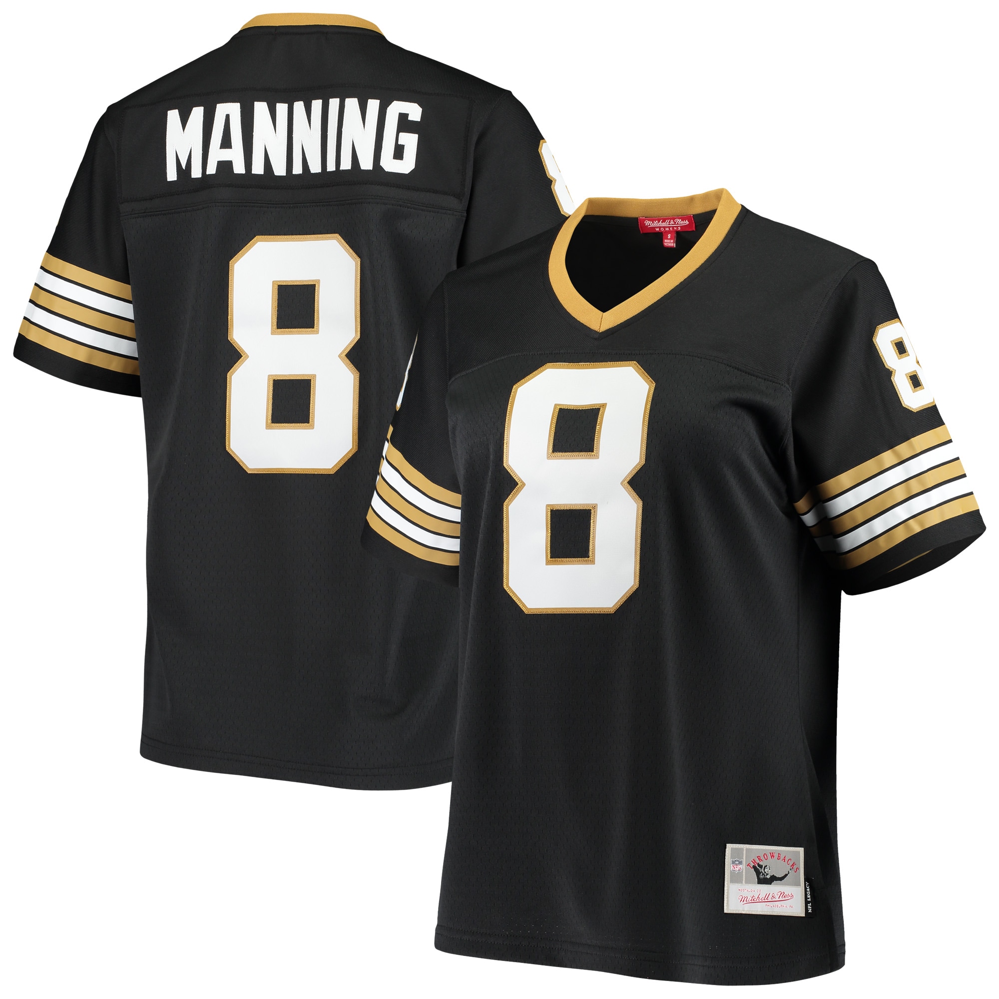 Women’s New Orleans Saints Archie Manning Mitchell & Ness Black 1979 Legacy Jersey