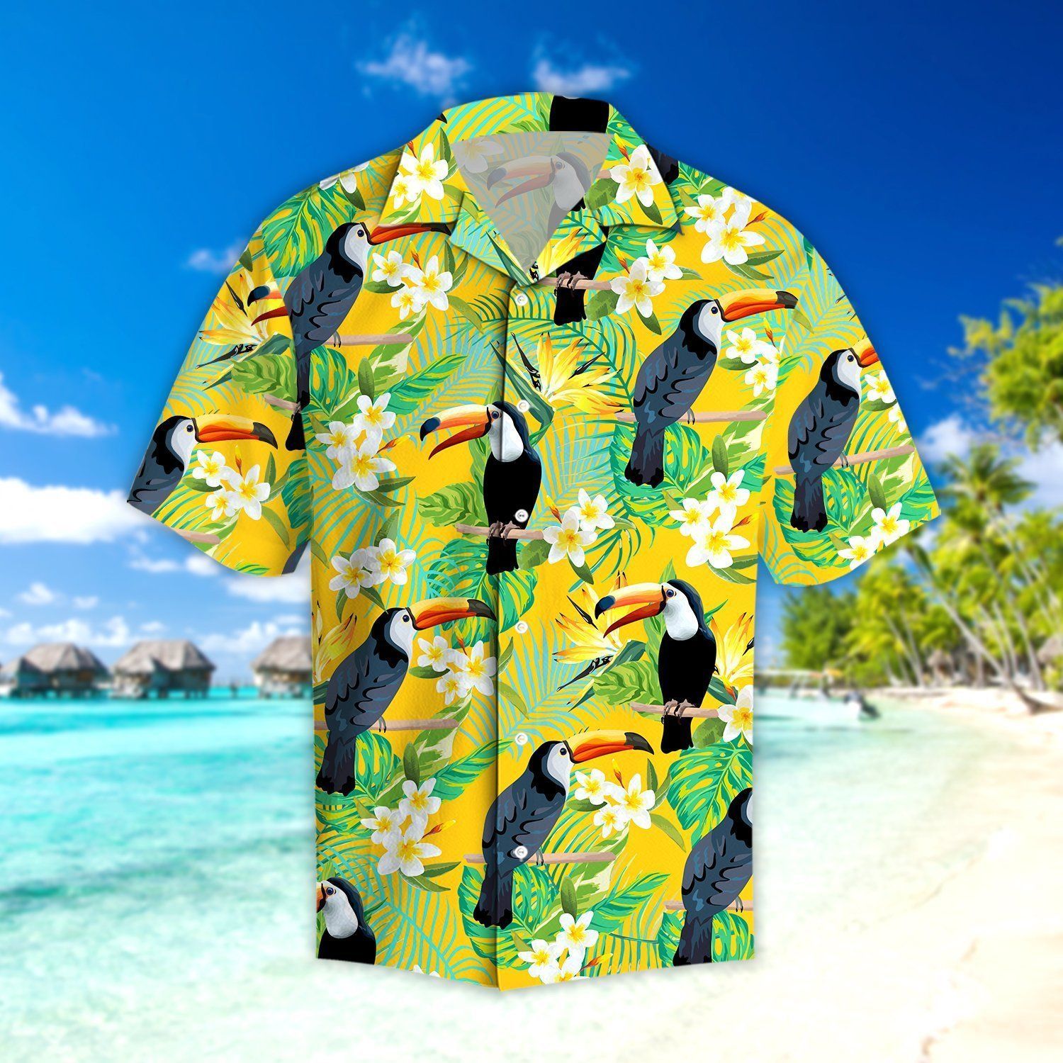 High Quality Parrots Hibiscus Tropical Hawaii Shirt Ha73433