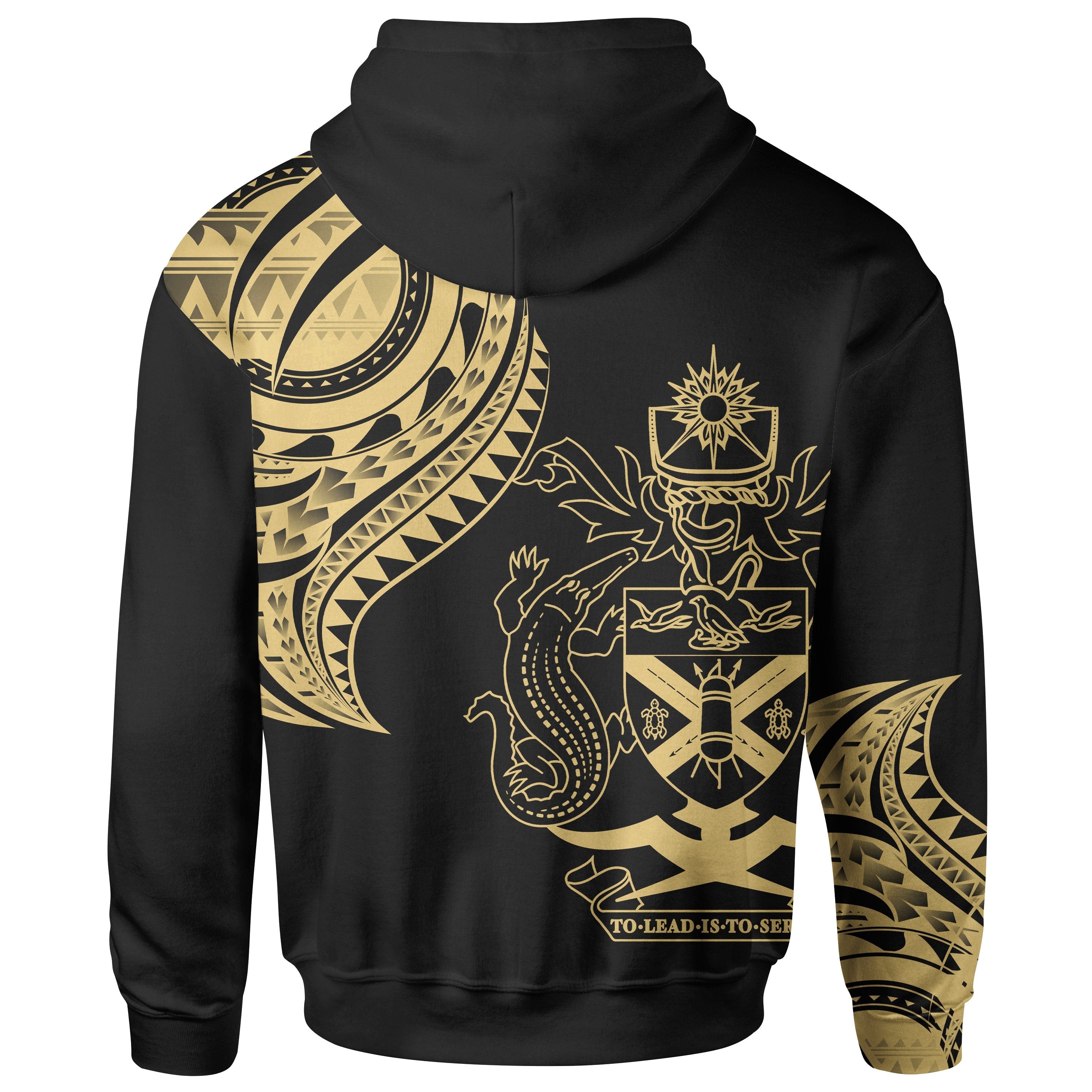 Solomon Islands Zip Hoodie Solomon Islands Tatau Gold Patterns Ealbeauty Store