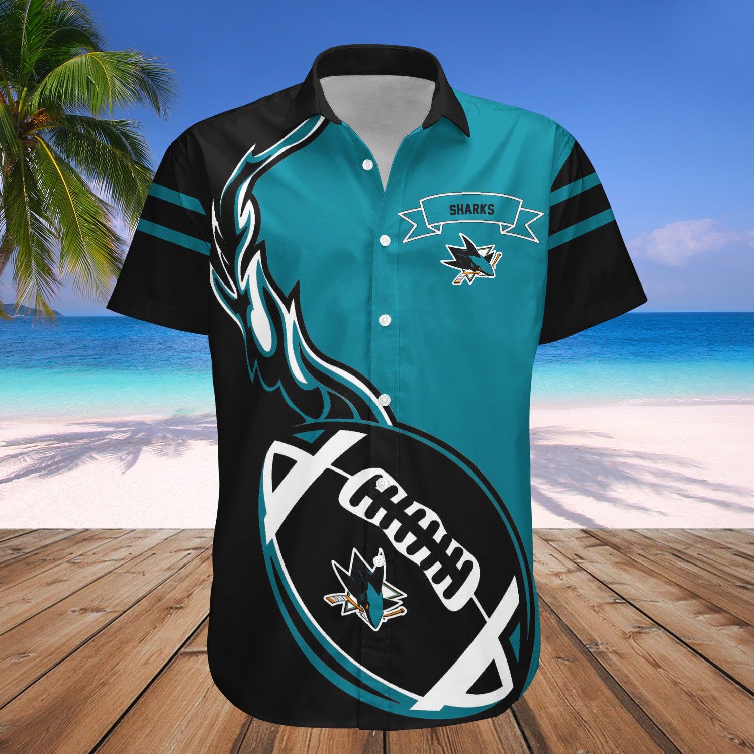 San Jose Sharks Hawaii Shirt Flame Ball – Nhl