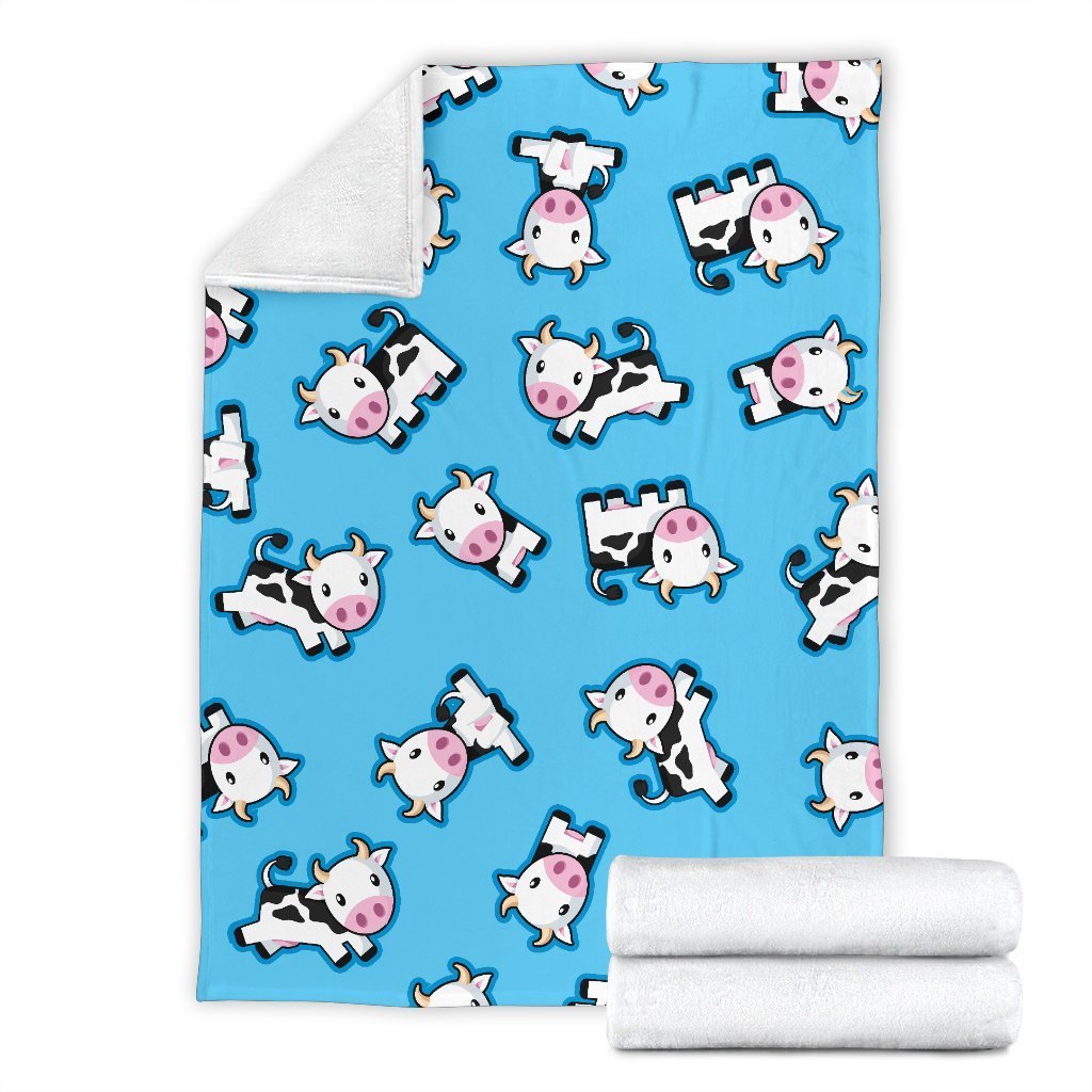 Cute Cartoon Baby Cow Pattern Blanket Personalized In Fleece Newborn B Fleece Blanket, Blanket Sofa Bed, 3D Blanket Bespoketshirt