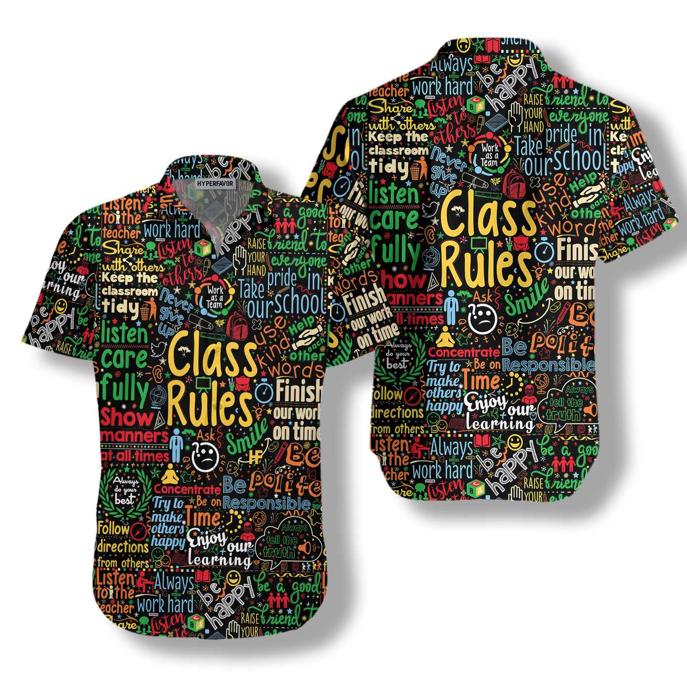 Class Rules Teacher Aloha Hawaii Shirt For Men Women Ha11675