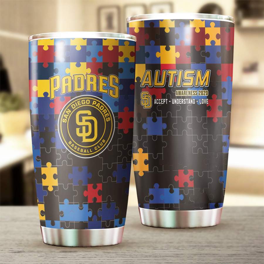 San Diego Padres Stainless Steel Insulated Tumbler Cup, Padres  Autism Father 039;S Day Gifts, Mother 039;S Day Giftweekly Outfits Brand