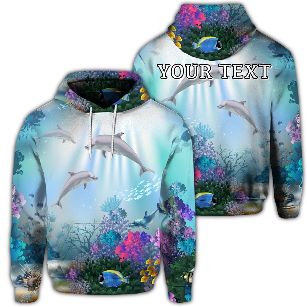 (Personalised) Hawaiian Dolphins Play The Ocean Polynesian Hoodie – Ah