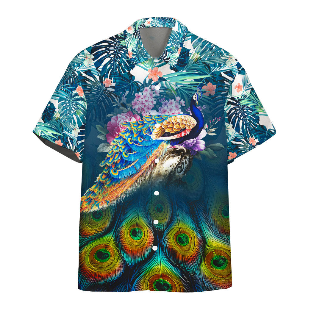 Gearhumans Peacock Custom Hawaiian Shirt Ha79912