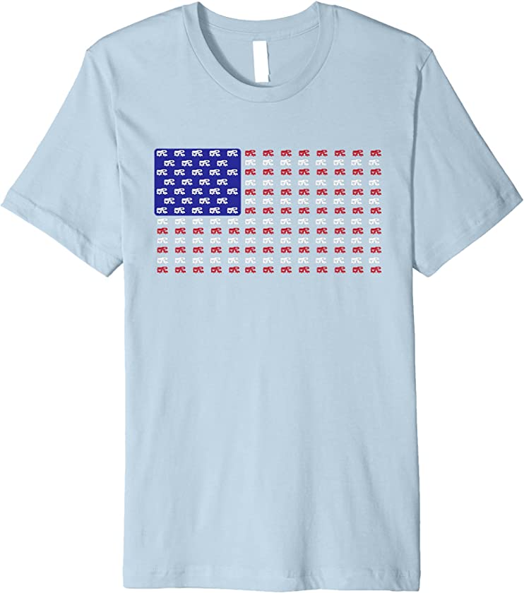 Vintage RV American Flag | USA Motorhome Owner Gift Premium T-Shirt