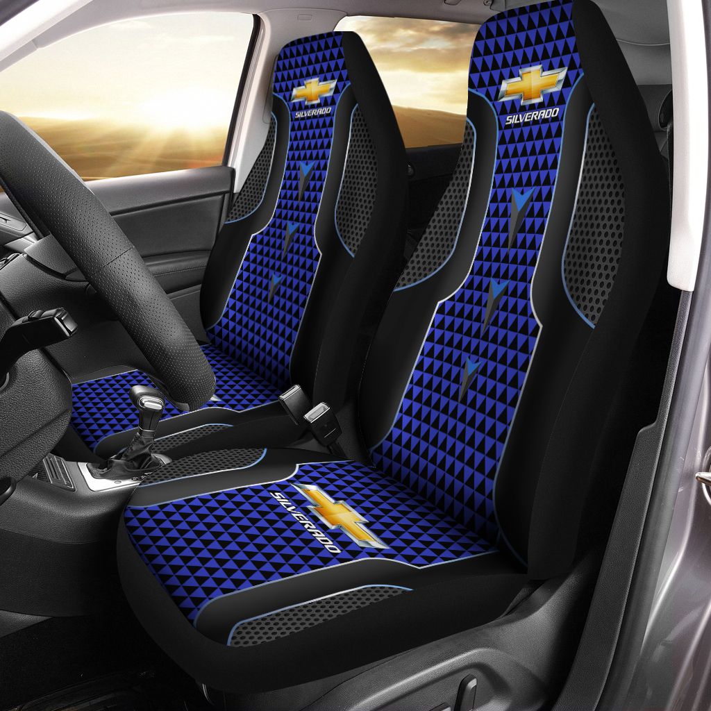 Chevrolet Silverado Lph-Lt Car Seat Cover (Set Of 2) Ver 1 (Blue)