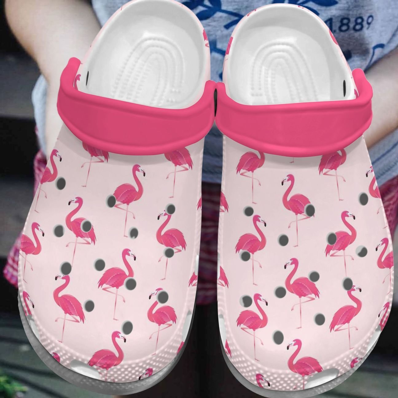 Flamingo Personalized Clog, Custom Name, Text, Color, Number Fashion Style For Women, Men, Kid, Print 3D Pink Flamingo Pattern F2