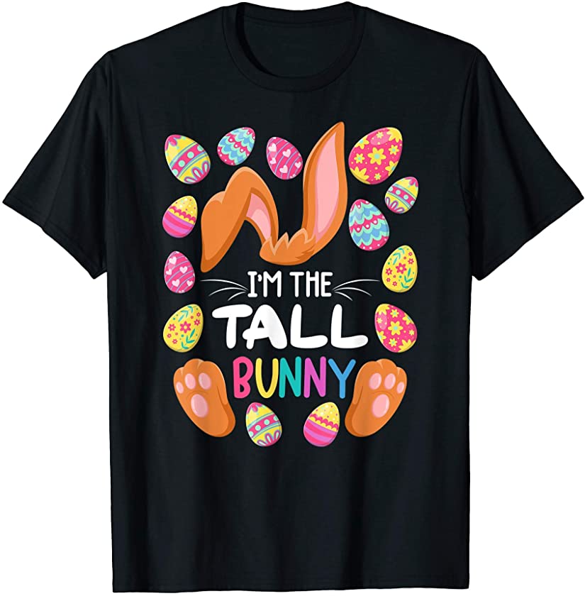 Cute Top I Tall Bunny I Matching Family Easter Pajamas T-Shirt