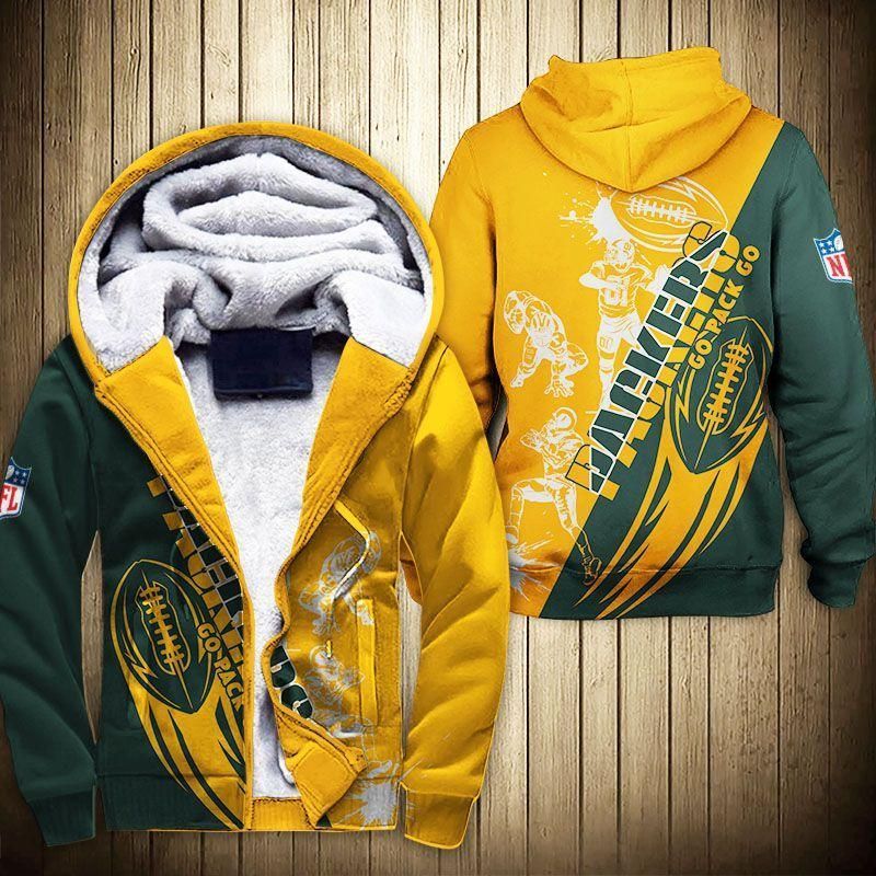 Green Bay Packers 3d Printed Unisex Fleece Zipper Jacket