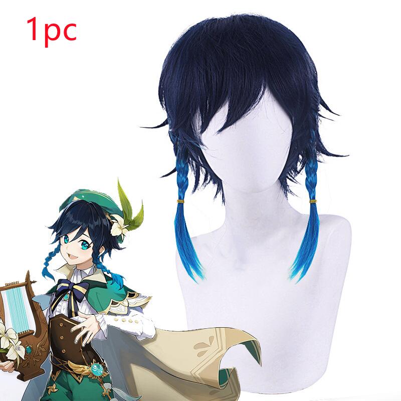 Venti Costume Game Genshin Impact Anime Cosplay Accessories Props Wig Cloak Suit Halloween Gift alx