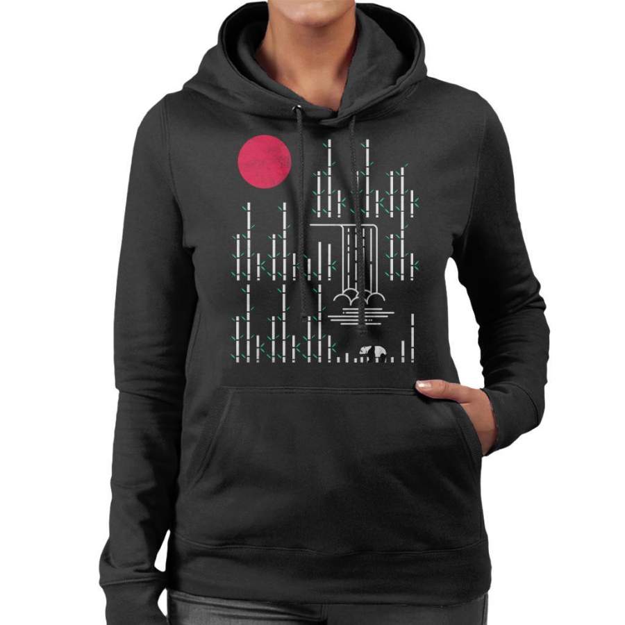 Wild Panda Bamboo Forest Women’s Hooded Sweatshirt