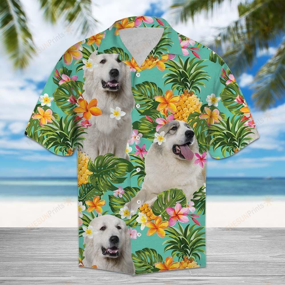 Tropical Pineapple Great Pyrenees Hawaiian Shirt Ha78619