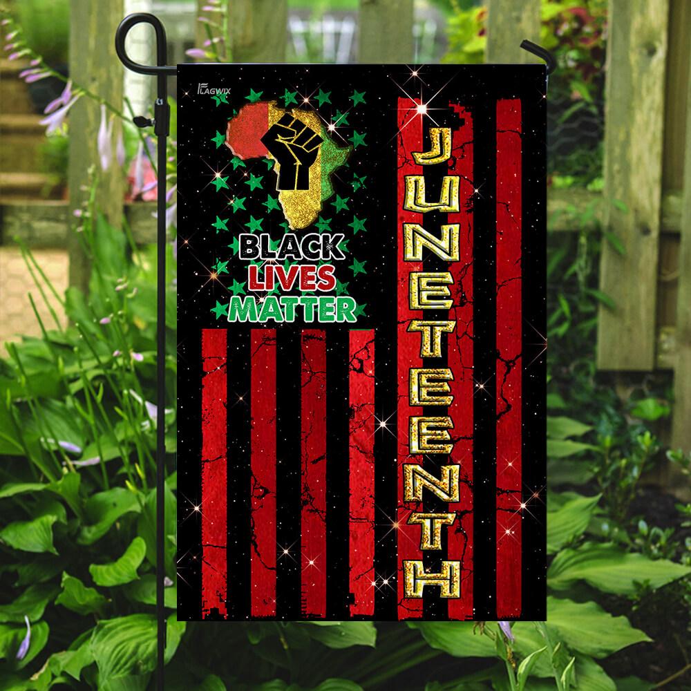 Juneteenth Black Lives Matter Customize Design, Personalized Garden Flag, House Flag Double Sided, Home Design Outdoor Porch